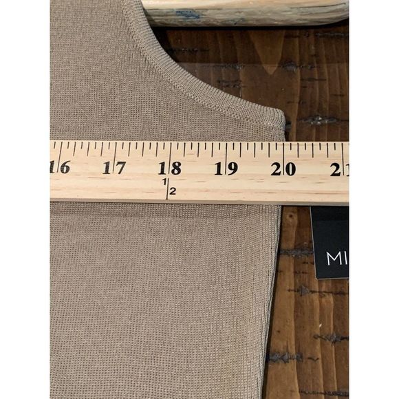 Ming Wang Tan Sleeveless Tank Top Size PL TAUPE/BLACK NEW WITH TAGS Von Maur $48 - Picture 6 of 10
